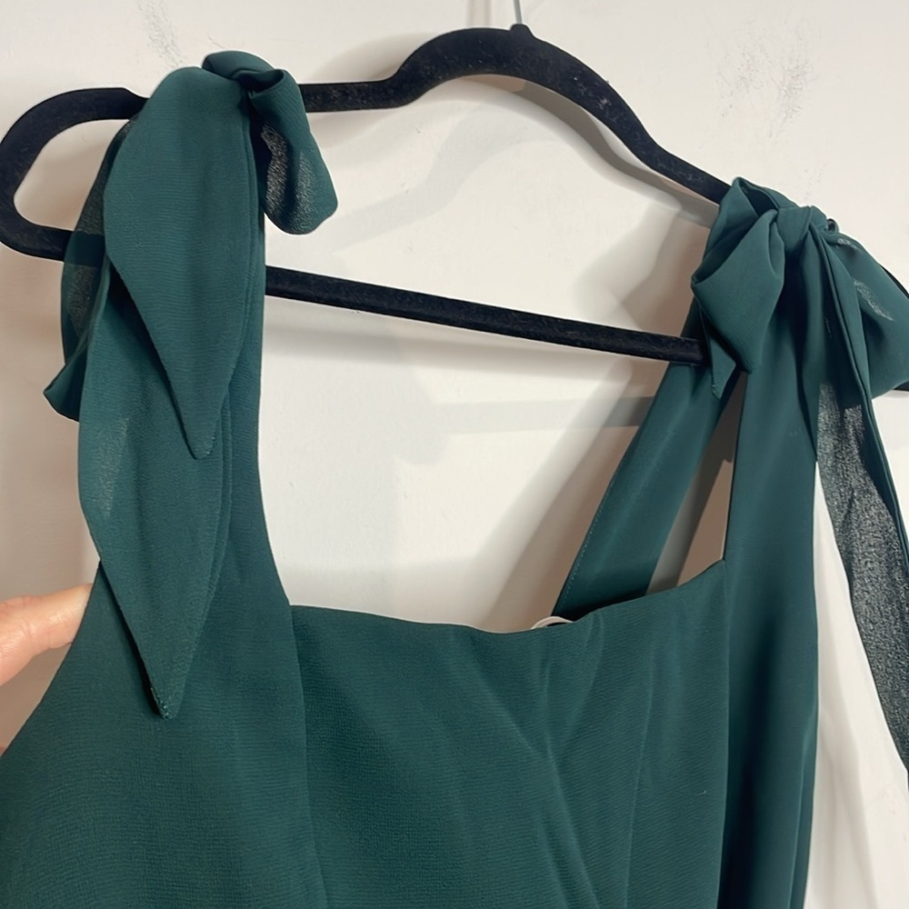 Show Me Your Mumu | Claire Midi Dress in Emerald Chiffon Size Medium NWT - Picture 4 of 10